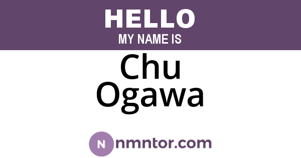 Chu Ogawa