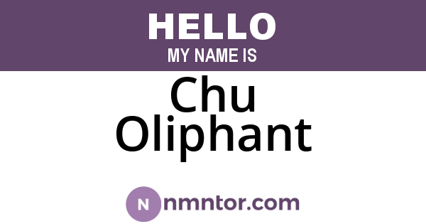 Chu Oliphant
