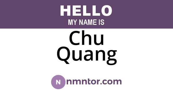 Chu Quang