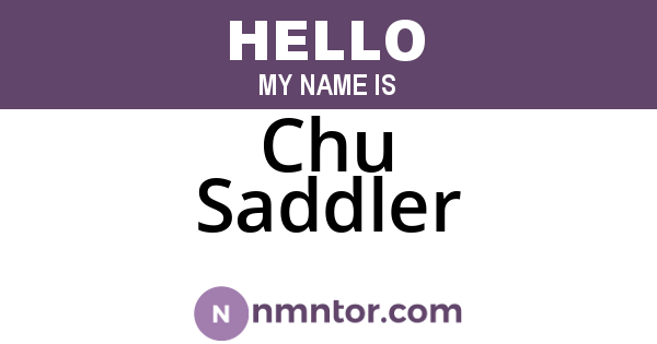 Chu Saddler