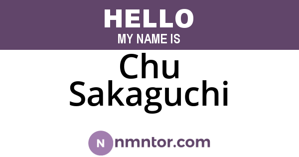 Chu Sakaguchi