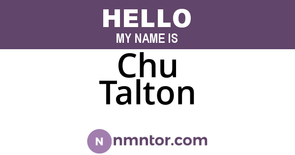 Chu Talton