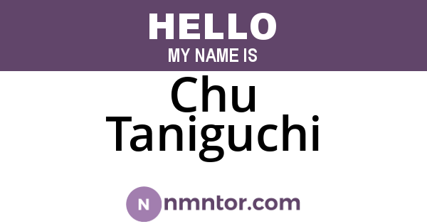 Chu Taniguchi