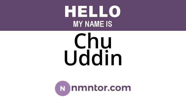 Chu Uddin