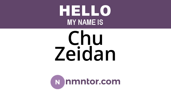 Chu Zeidan
