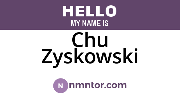 Chu Zyskowski