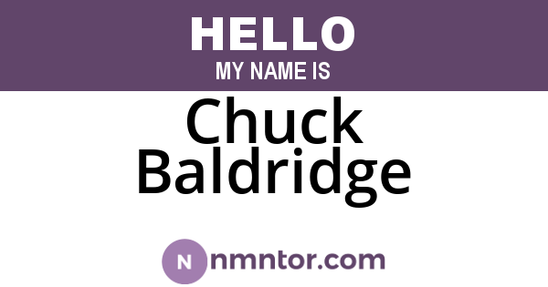 Chuck Baldridge