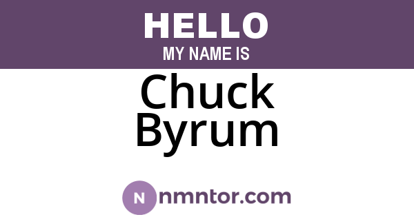 Chuck Byrum