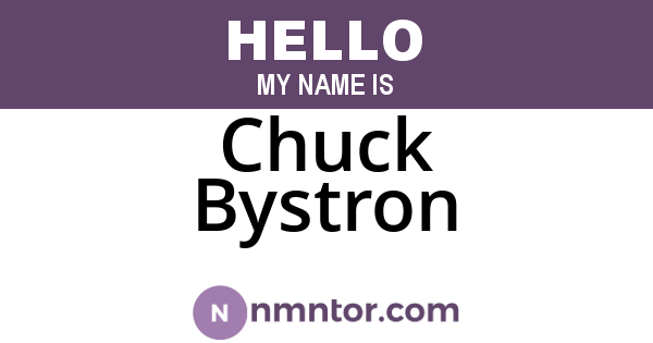 Chuck Bystron