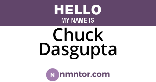 Chuck Dasgupta