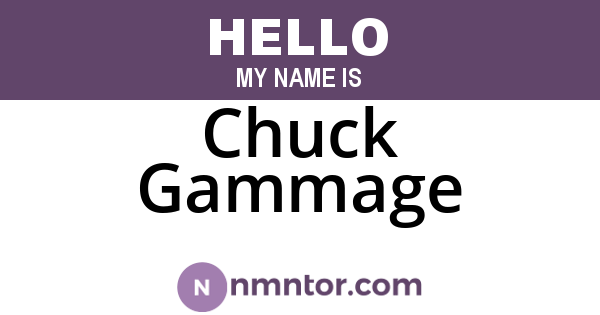 Chuck Gammage