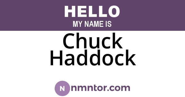 Chuck Haddock