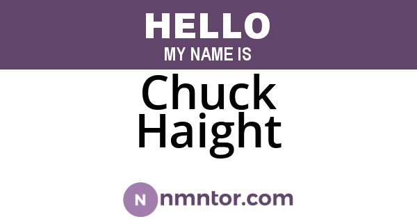 Chuck Haight
