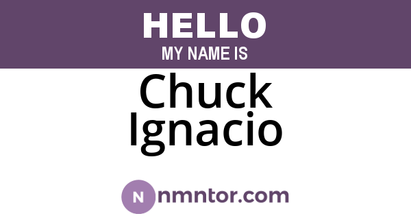 Chuck Ignacio