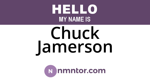 Chuck Jamerson