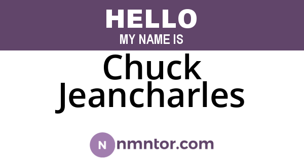 Chuck Jeancharles