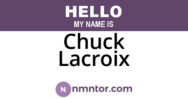 Chuck Lacroix