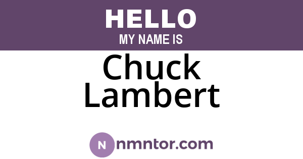 Chuck Lambert