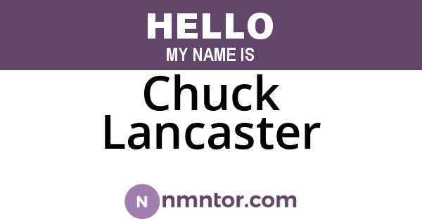 Chuck Lancaster