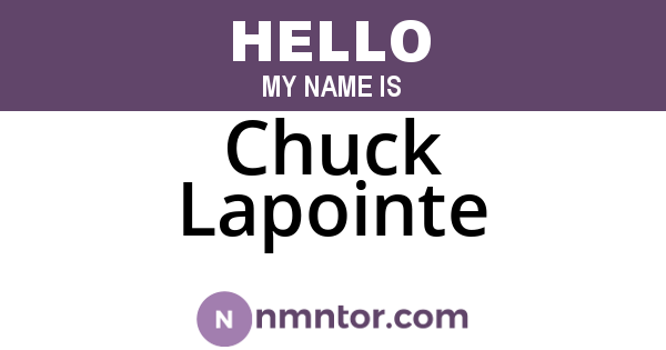 Chuck Lapointe