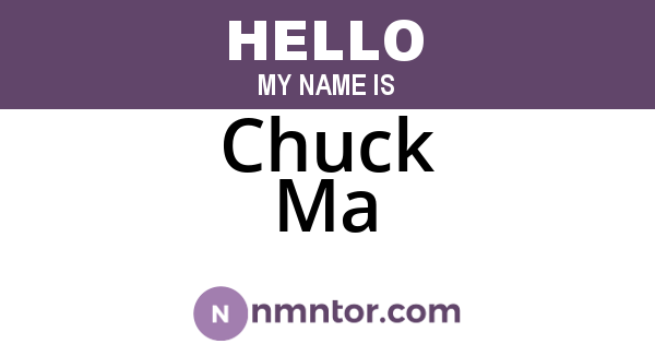 Chuck Ma