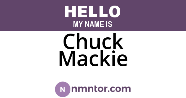 Chuck Mackie