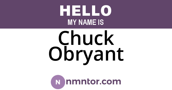 Chuck Obryant