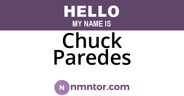 Chuck Paredes