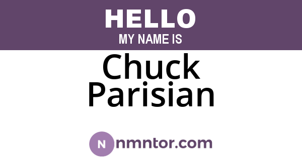 Chuck Parisian