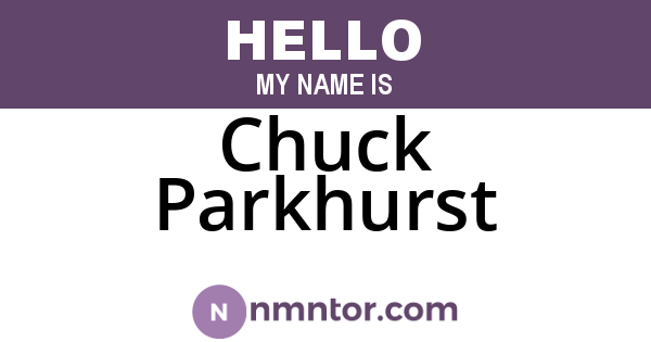 Chuck Parkhurst