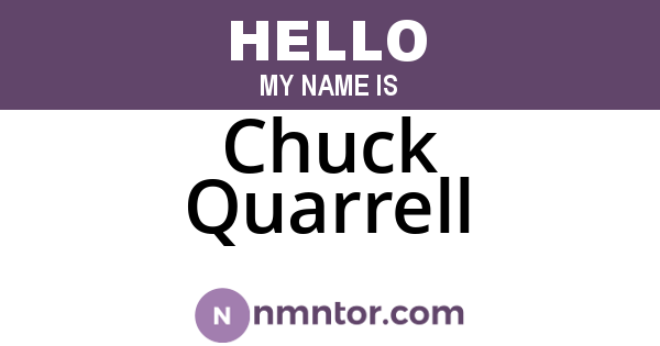 Chuck Quarrell