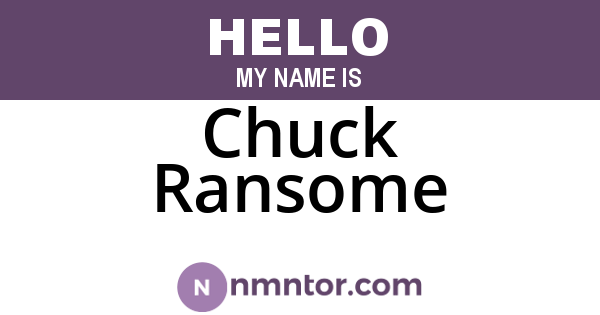 Chuck Ransome