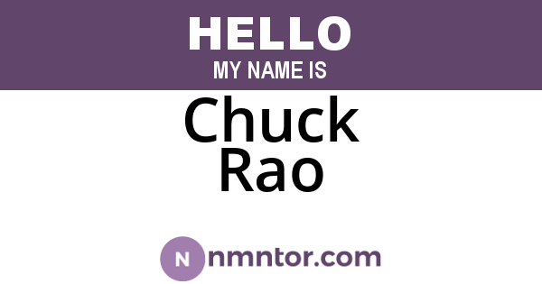 Chuck Rao