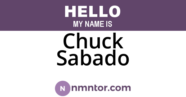 Chuck Sabado