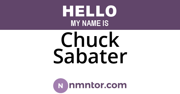 Chuck Sabater