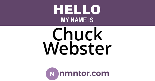 Chuck Webster