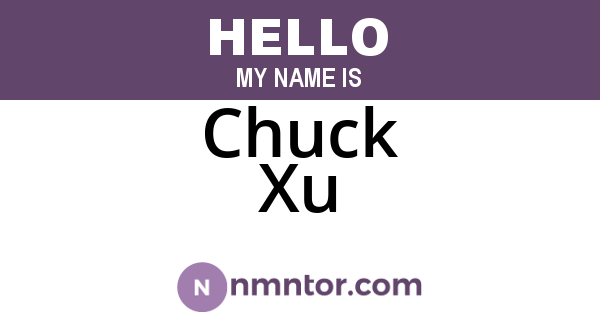 Chuck Xu
