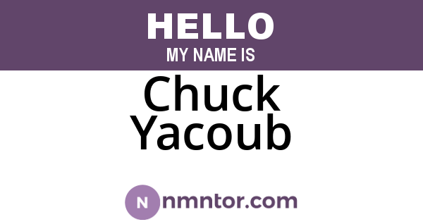 Chuck Yacoub