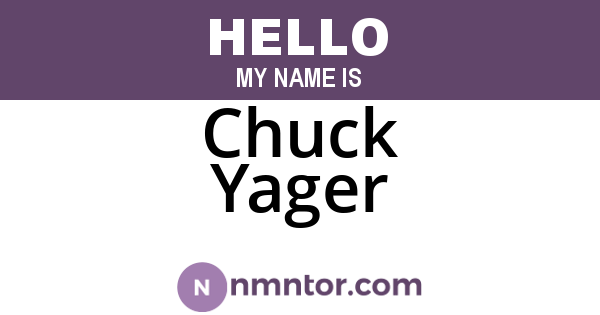 Chuck Yager