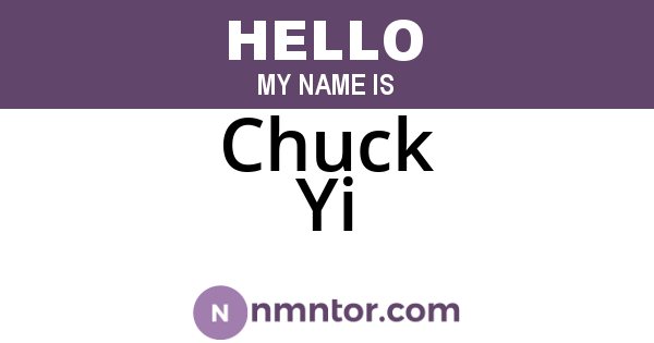 Chuck Yi
