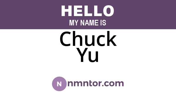 Chuck Yu