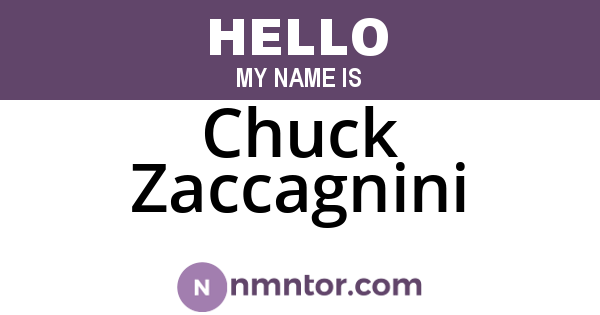 Chuck Zaccagnini