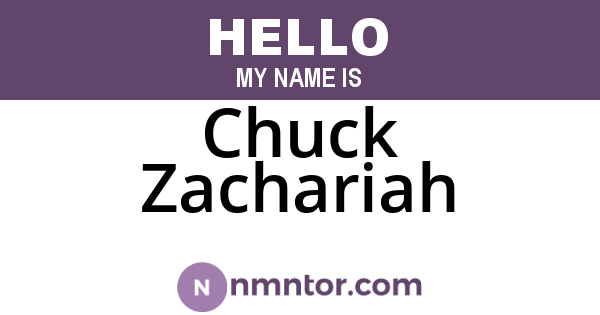 Chuck Zachariah