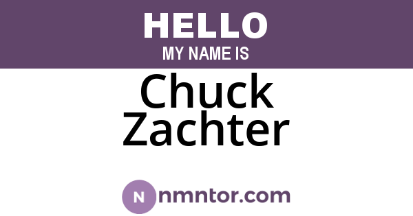 Chuck Zachter