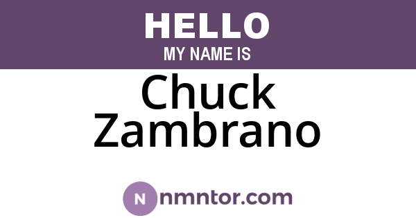 Chuck Zambrano