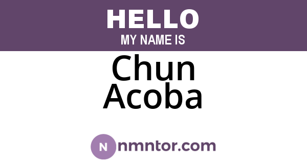 Chun Acoba