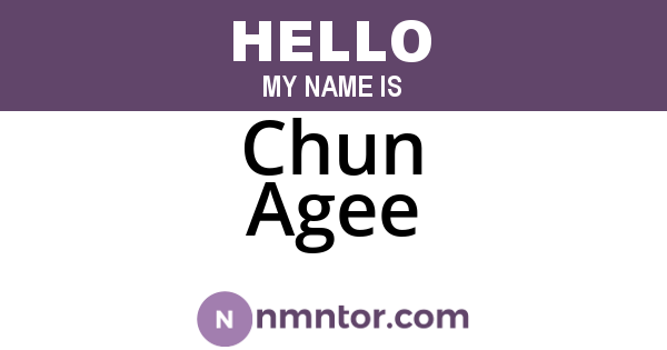 Chun Agee