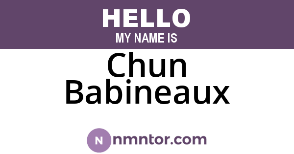 Chun Babineaux