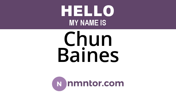 Chun Baines