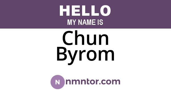 Chun Byrom